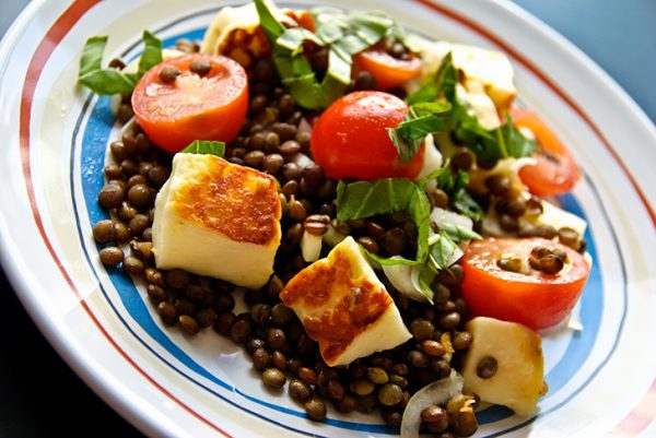 puy-lentil-salad-halloumi-recipe French Puy Lentil Salad with Halloumi Recipe